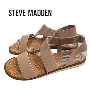 STEVE MADDEN Women's Daim Blush Flat Sandals with Box 6